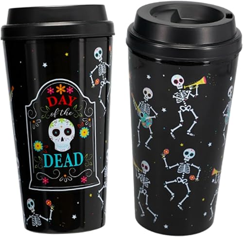 Miniatura 1 de TopNotch Outlet Vasos de plástico  Día de los Muertos (2 piezas) ahuyenta un apocalipsis zombi mundial  Decoración de Halloween  Tazas de viaje
