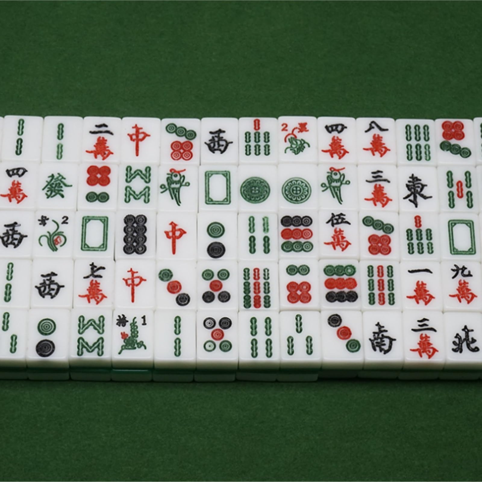 Chinesisches Mahjong Chinesisches Mahjong-Acryl-Mahjong Mit 144 Spielsteinen Und Klapptisch. Klassisches Tragbares Mah-Jongg-Spielset Für Familie Reise Spiel