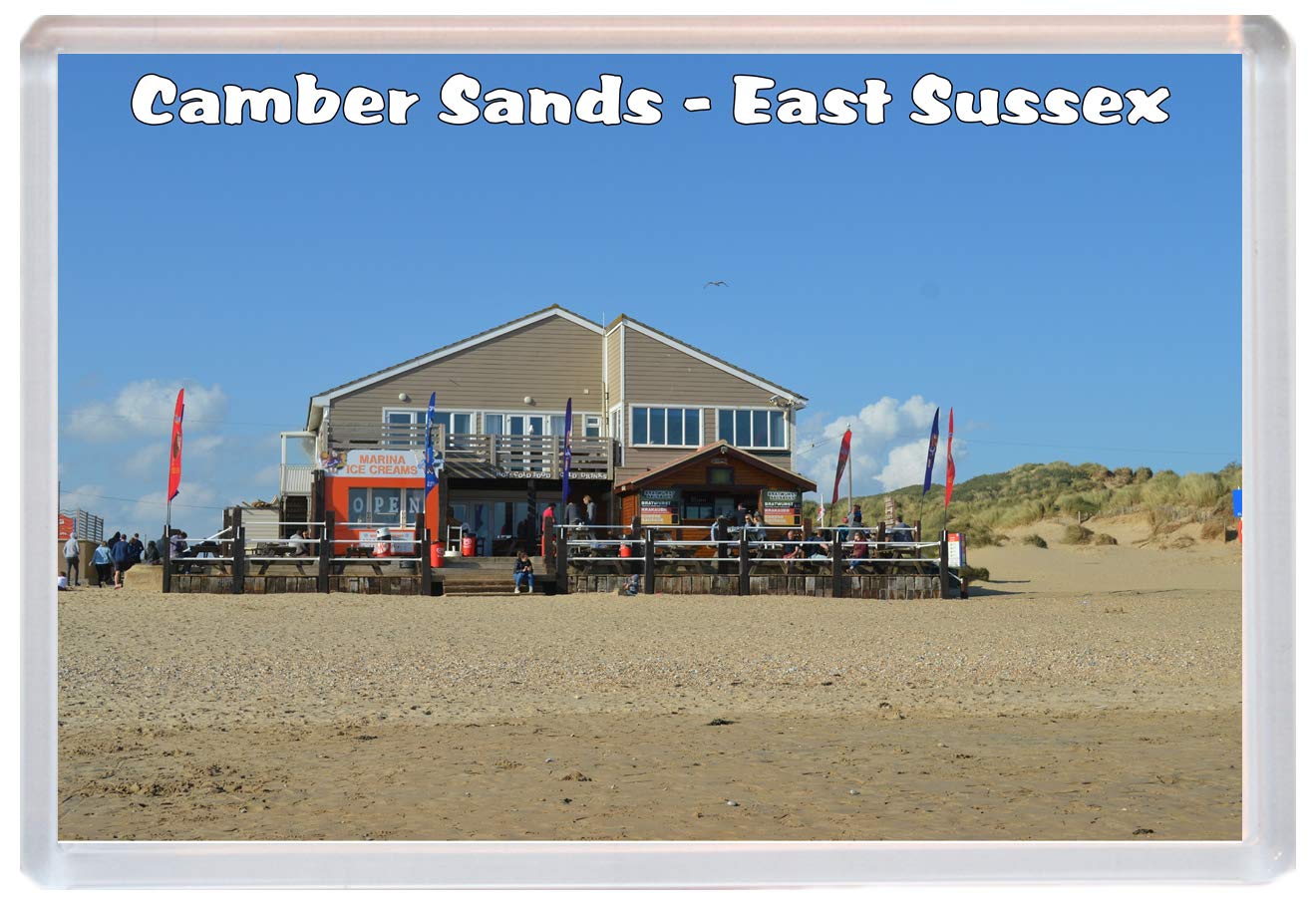 Baked Bean Store Camber Sands - East Sussex - Jumbo Fridge Magnet 96 X 67 Mm Jumbo Size Bbsm2104