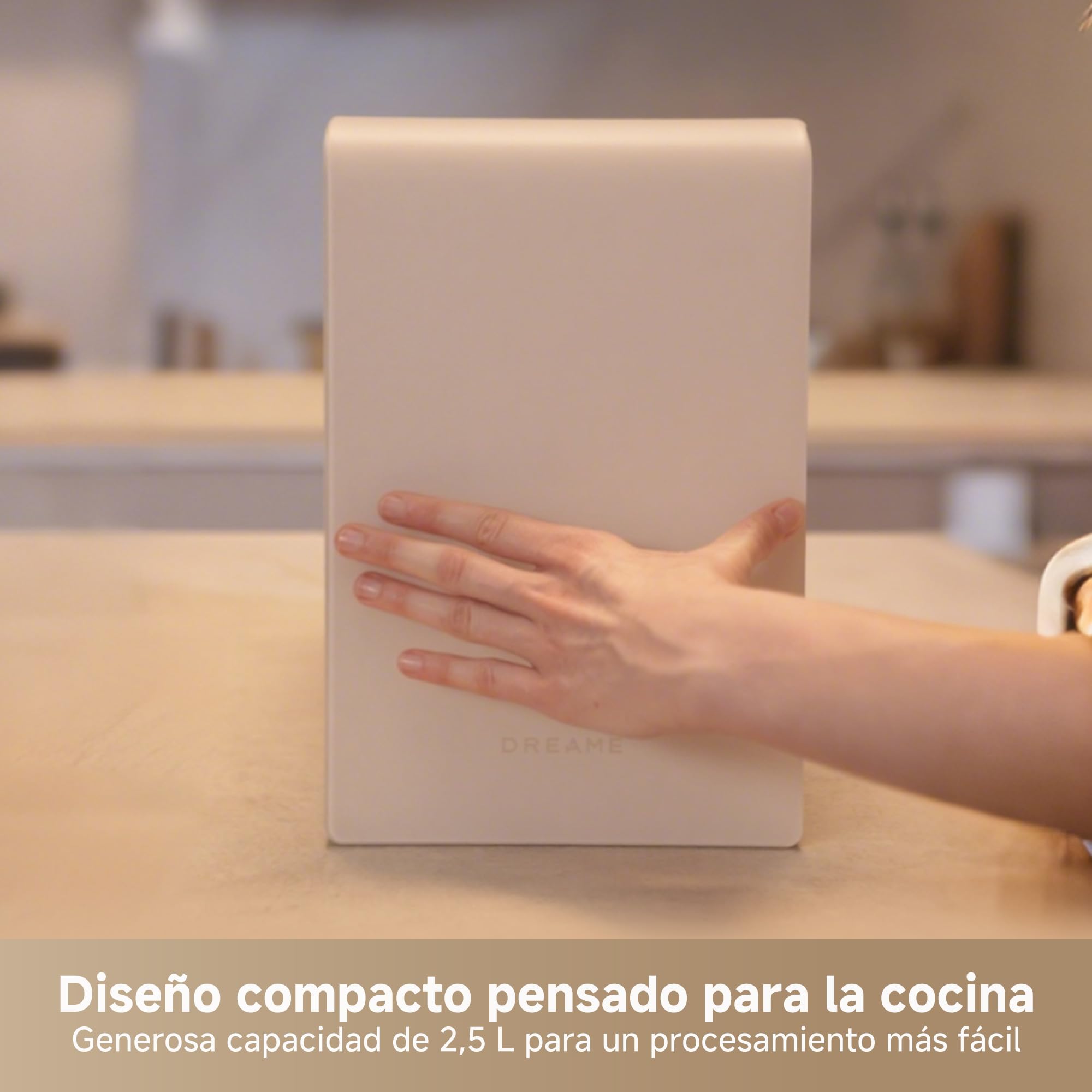 DREAME SF25 Triturador Basura Orgánica, 3 Cuchillas Trion, Filtro Lavable, Control Olores, Capacidad 2,5 l, Autolimpieza Alta Temperatura, Diseño Compacto, Silencioso 27 dB(A), Bloqueo Seguridad