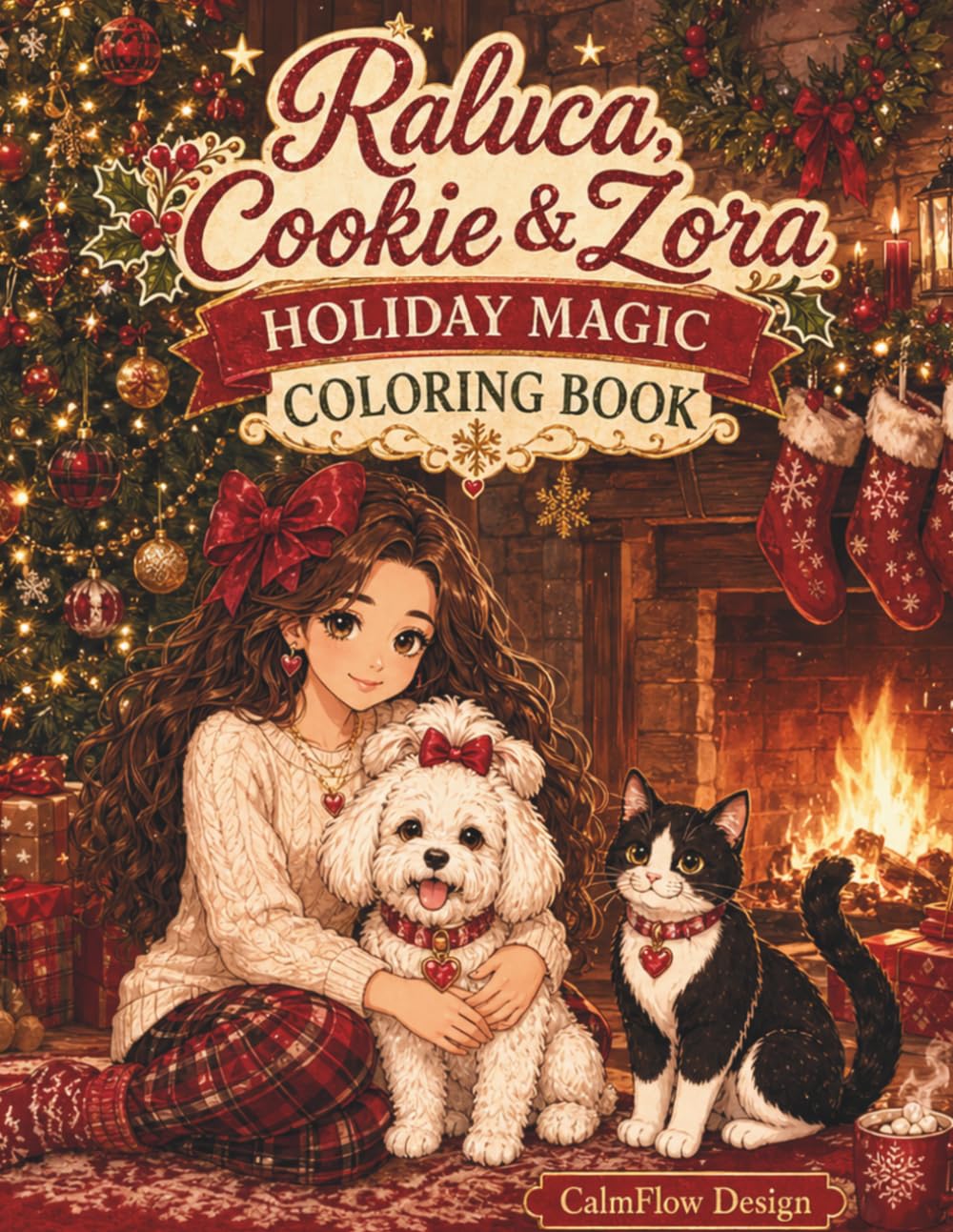 Raluca, Cookie & Zora: Holiday Magic Coloring Book for Kids