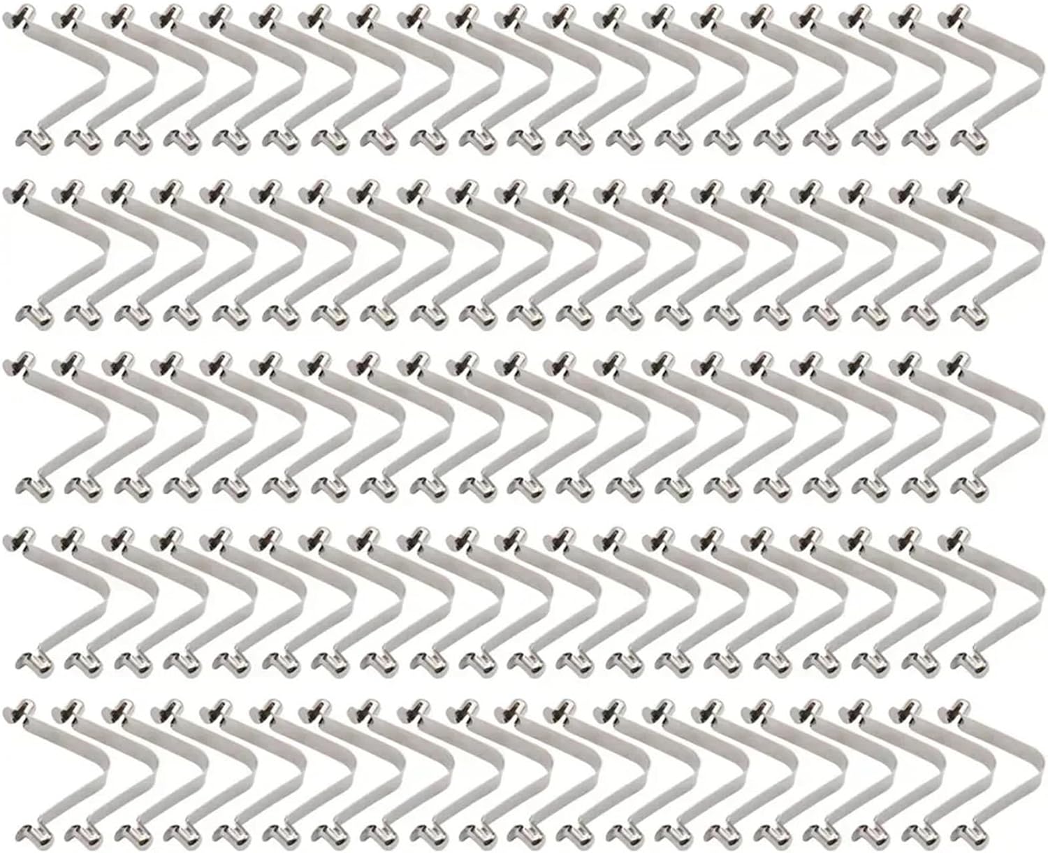 100/200pcs Spring Clip Locking Tube Pin Push V-Shaped Double Bead for Tent Pole Kayak Paddle 8mm Accessories