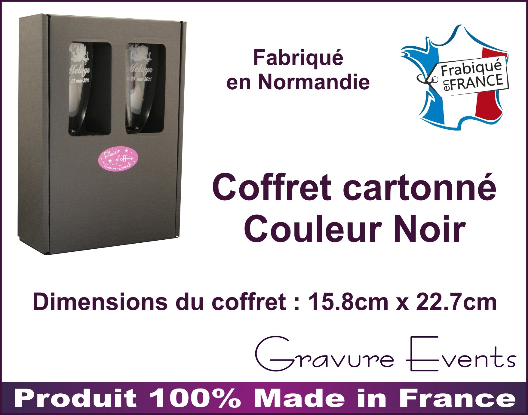 Carte Mariage 2 Flûtes à Champagne Gravées Cœurs - Avec Prénoms - Coffret Cadeau - Verre 17cl - Gravure Normandie Cadeau Mariage Carte Mariage 2 Flûtes à Champagne Gravées Cœurs - Avec Prénoms - Coffret Cadeau - Verre 17cl - Gravure Normandie Cadeau Mariage