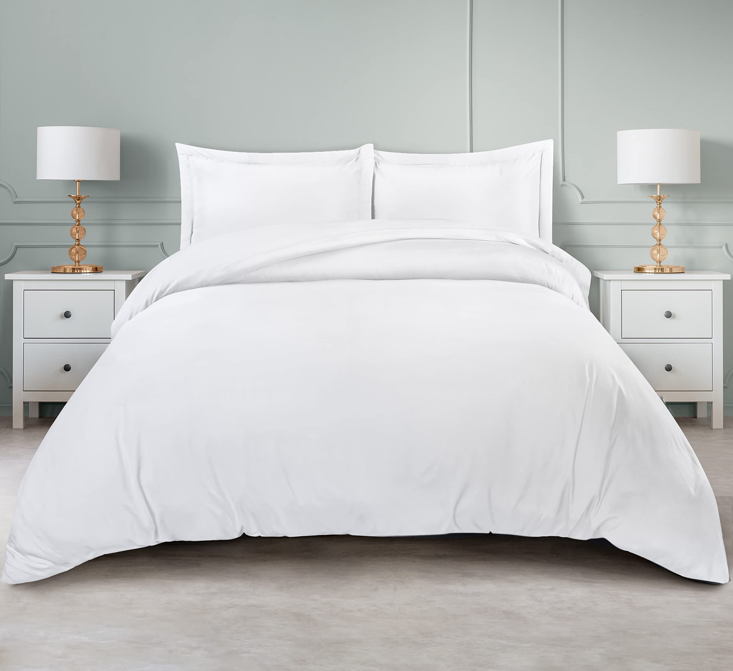 Utopia Bedding 3 Piece Queen Duvet Cover Set with 2 Pillow Shams White