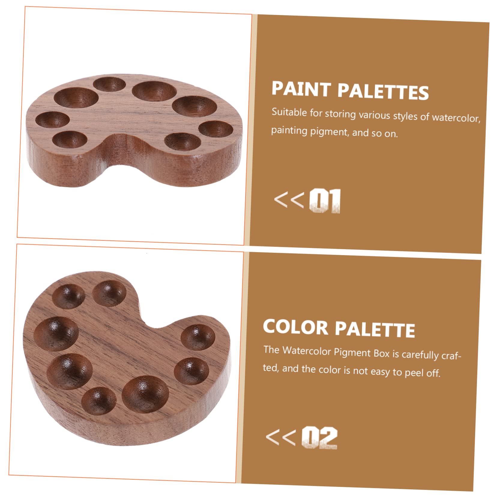Operitacx 5pièces Boîte à Pigments pour Aquarelle avec Compartiments Palette De Peinture Portable pour Artistes Étudiants Et Voyageurs