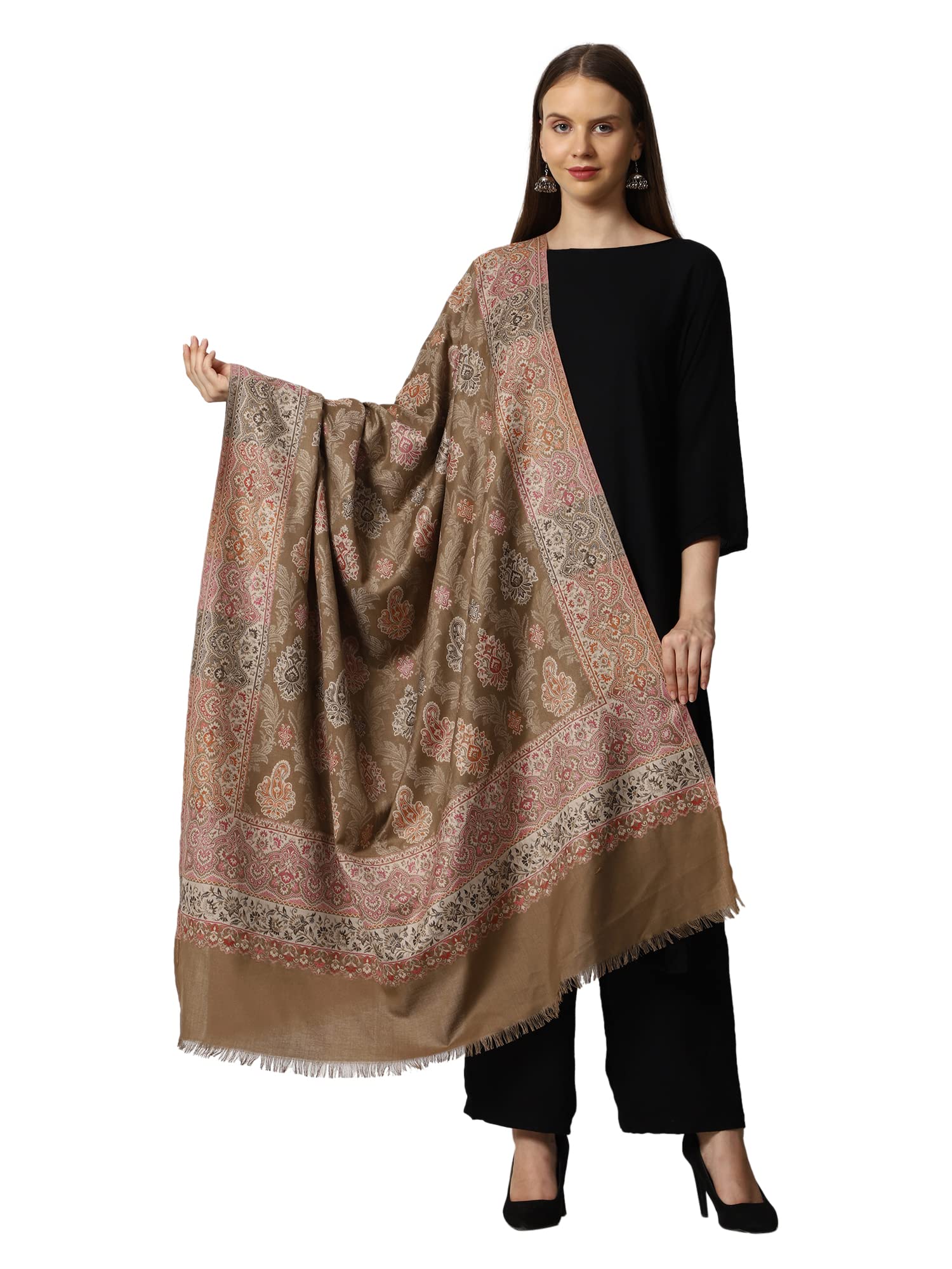 Kashmiri Kani Wool Shawl for Women (2J32)-image-42