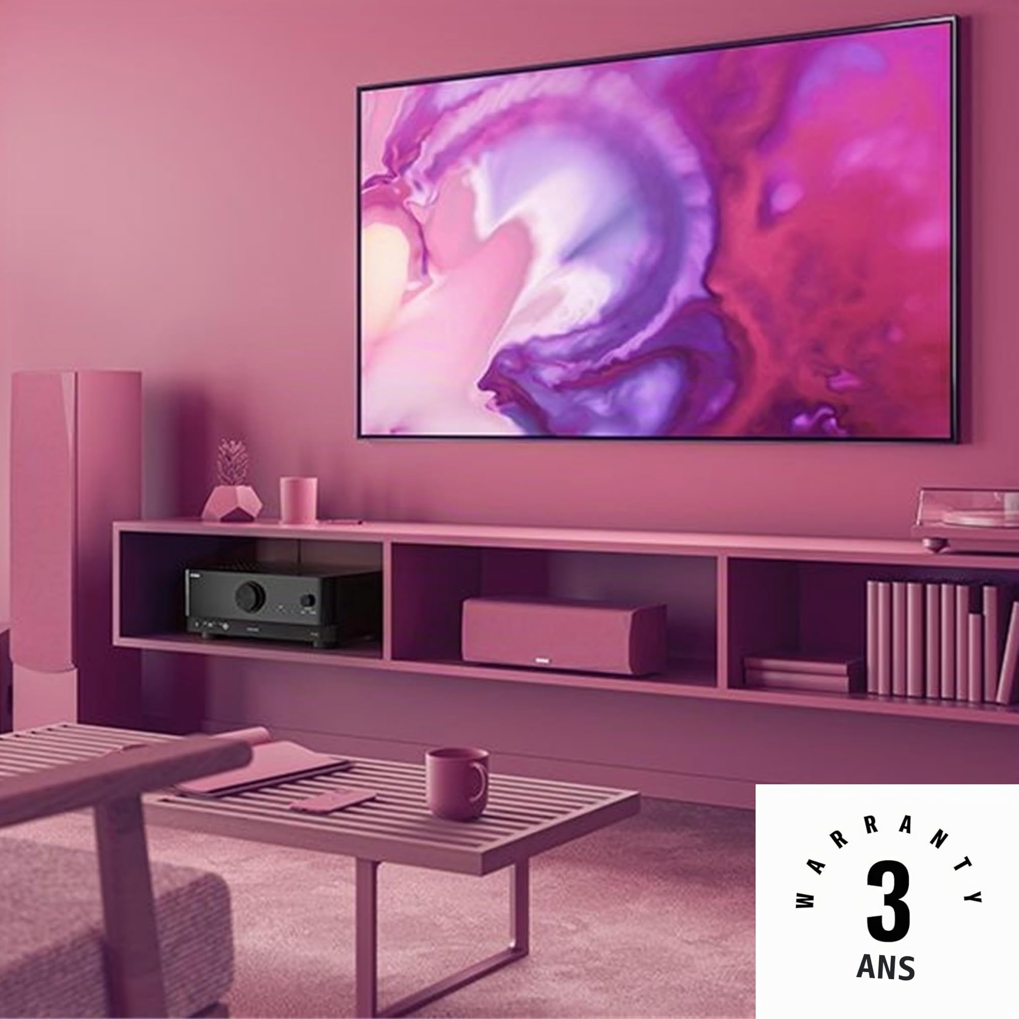 Yamaha RX-V4A Amplificateur WiFi Surround MusicCast Home Cinéma 5.2 Noir