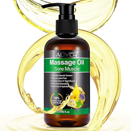 Aceite de masaje muscular dolorido, alivia las articulaciones y los músculos con árnica, aceite de lavanda, aceite de menta y extracto de manzanilla