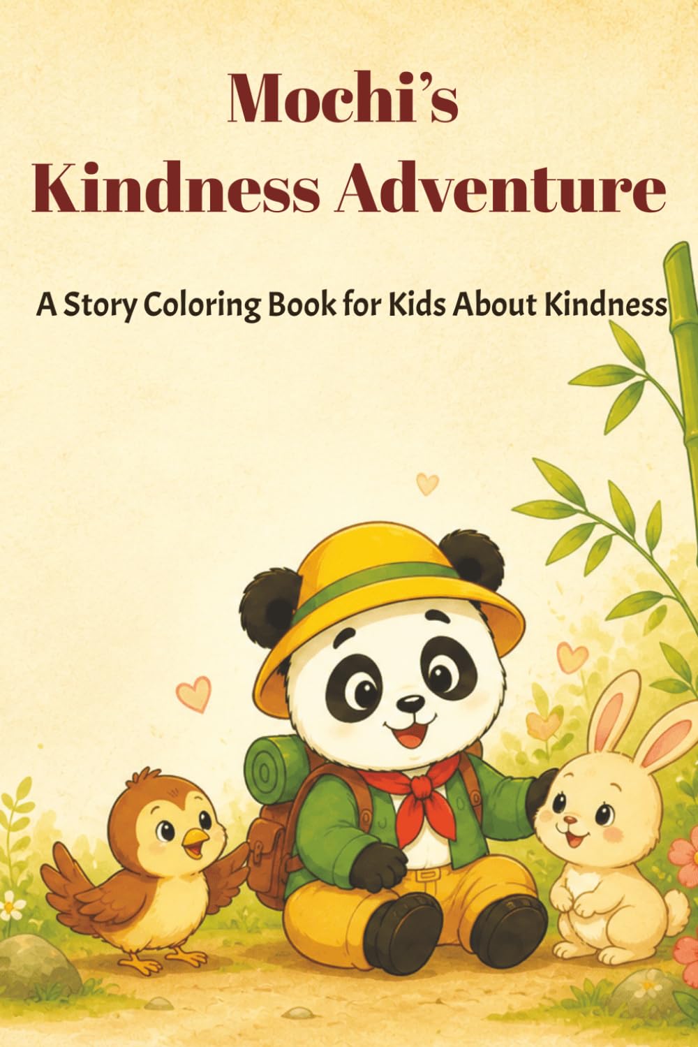 Mochi’s Kindness Adventure: A Story Coloring Book for Kids About Kindness