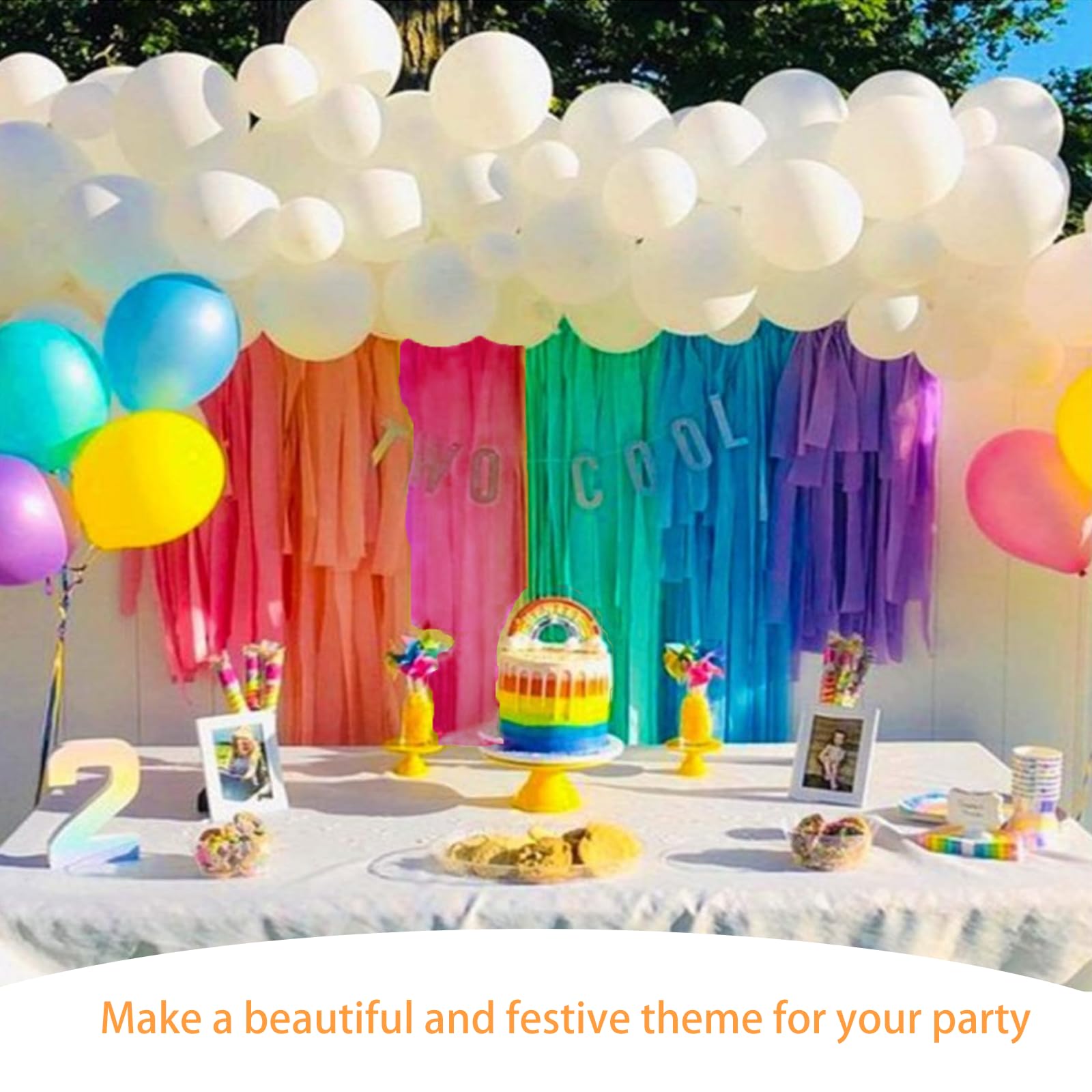 Guirlande Serpentin Beige Ivoire Rouleau Papier Crépon Déco Fête