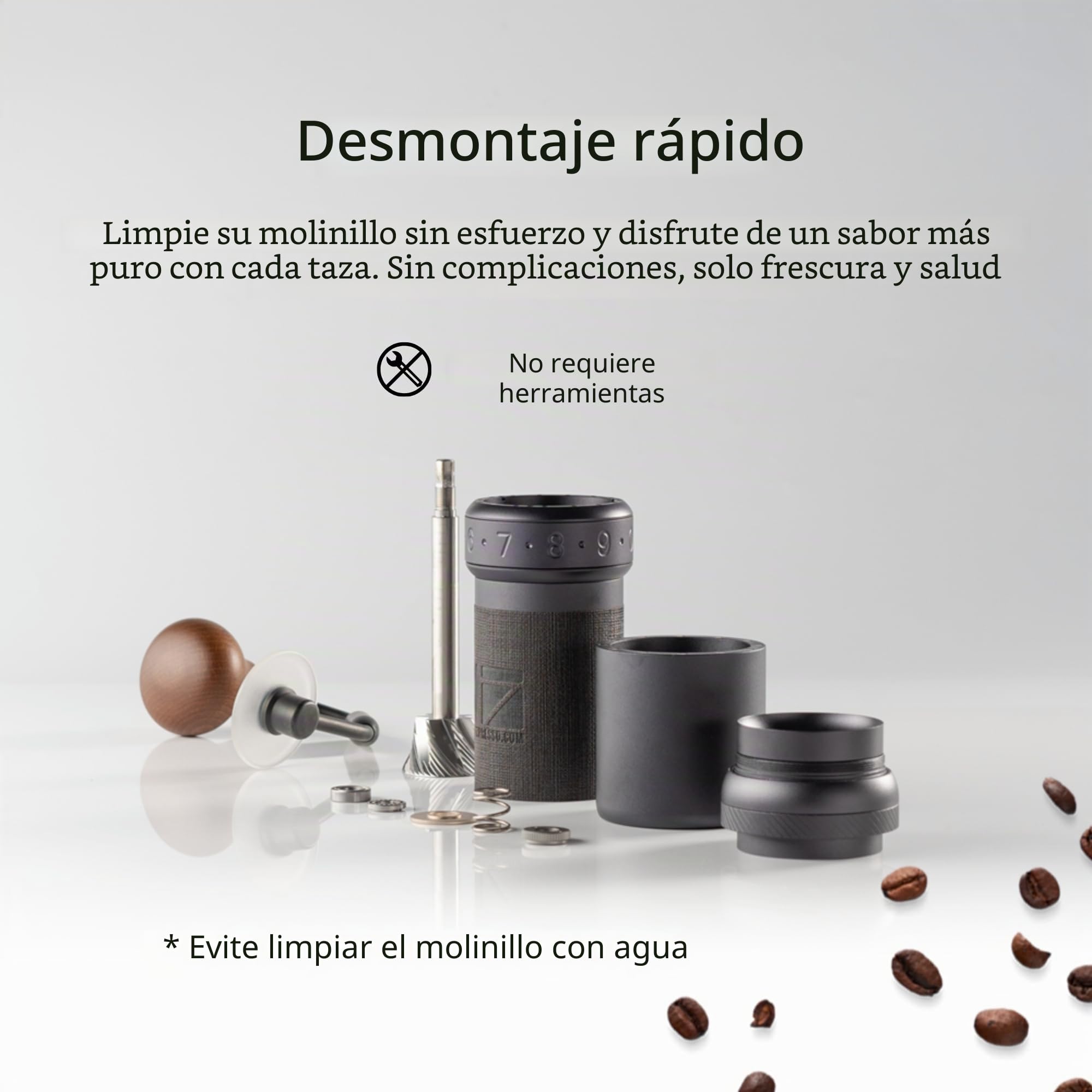 1Zpresso K-Ultra - Molinillo de café manual plateado con funda de transporte, molienda de acero inoxidable, mango plegable, ajuste numérico externo
