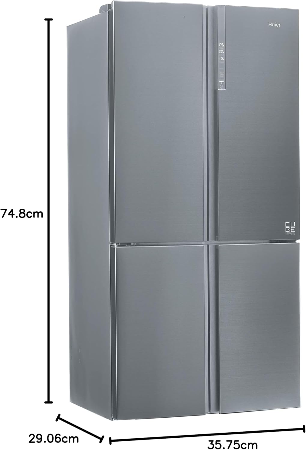 Haier CUBE 90 SERIE 7 HTF-710DP7 Refrigerator Freezer dimensions