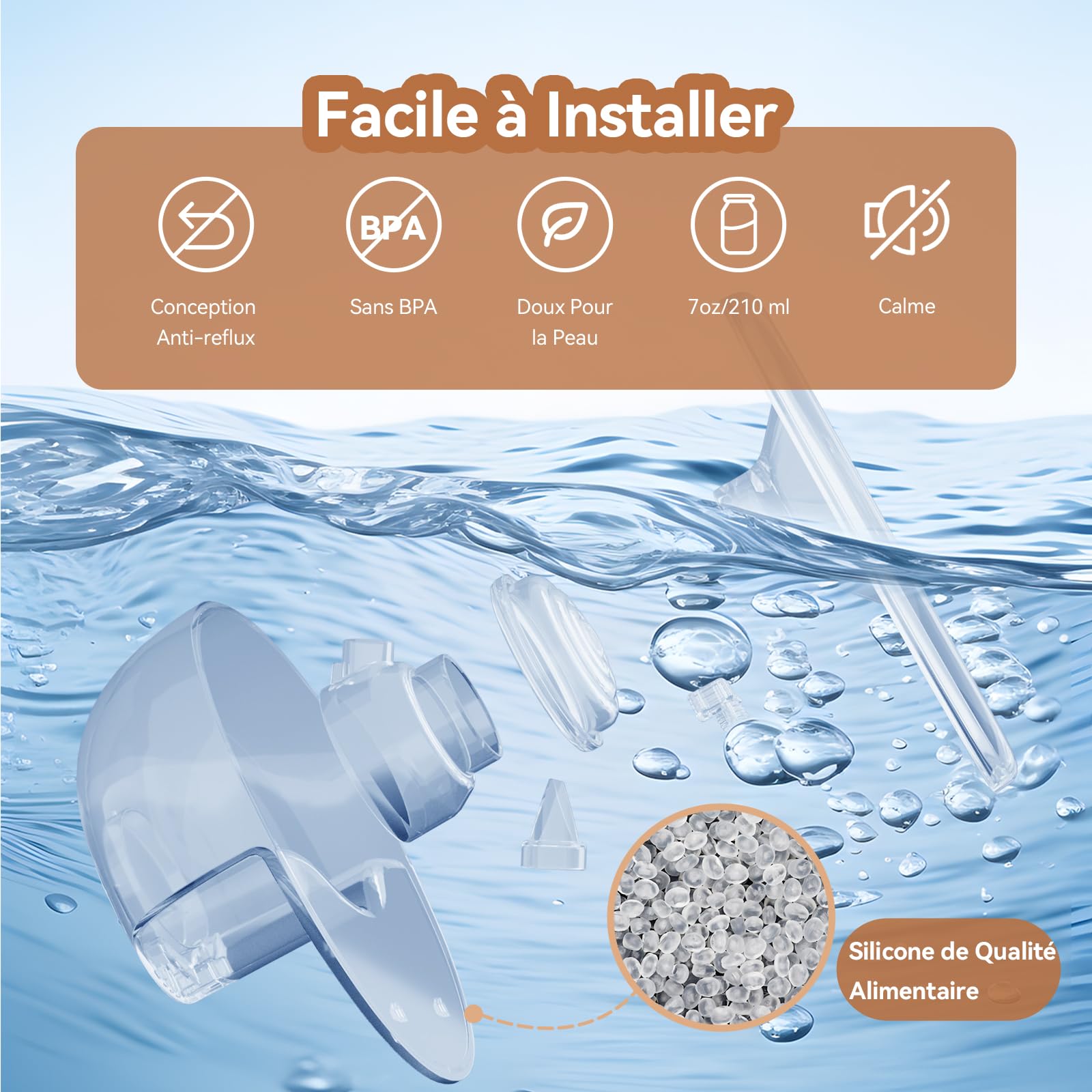 MY-375 - Neumático eléctrico de leche de mano libre (succión potente, silenciosa, extractor de leche a mano libre con 4 modos y 12 niveles, Breast Pump 24 mm, bridas 19/21, inserto, lote de 2 unidades