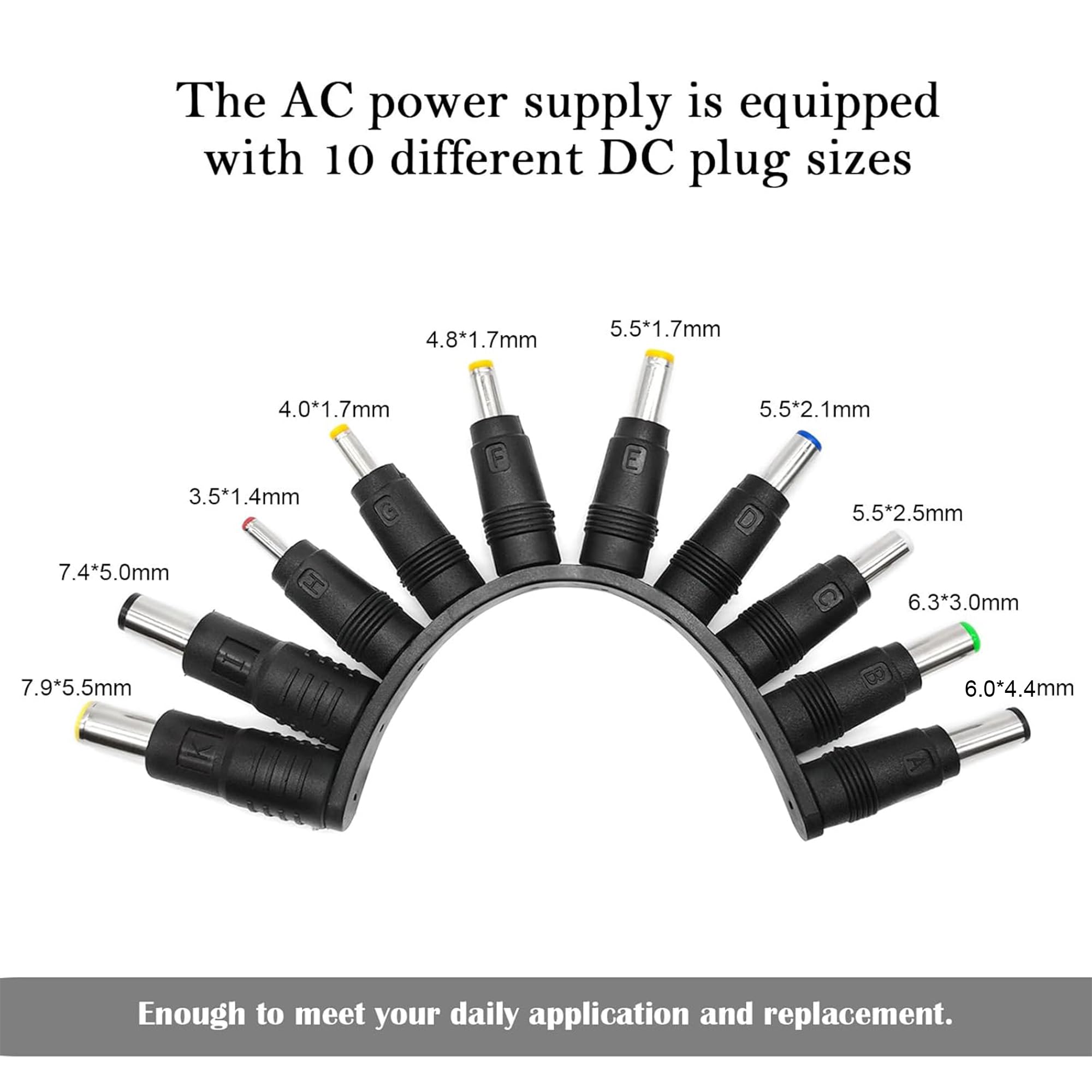 10pcs DC Connector Jack Power Socket Universal DC Barrel Jack Adapter Compatible for Lenovo, Dell, HP, Asus, Acer, Toshiba, Sony Laptop Charger Power Supply Plug (5.5 x 2.1mm)