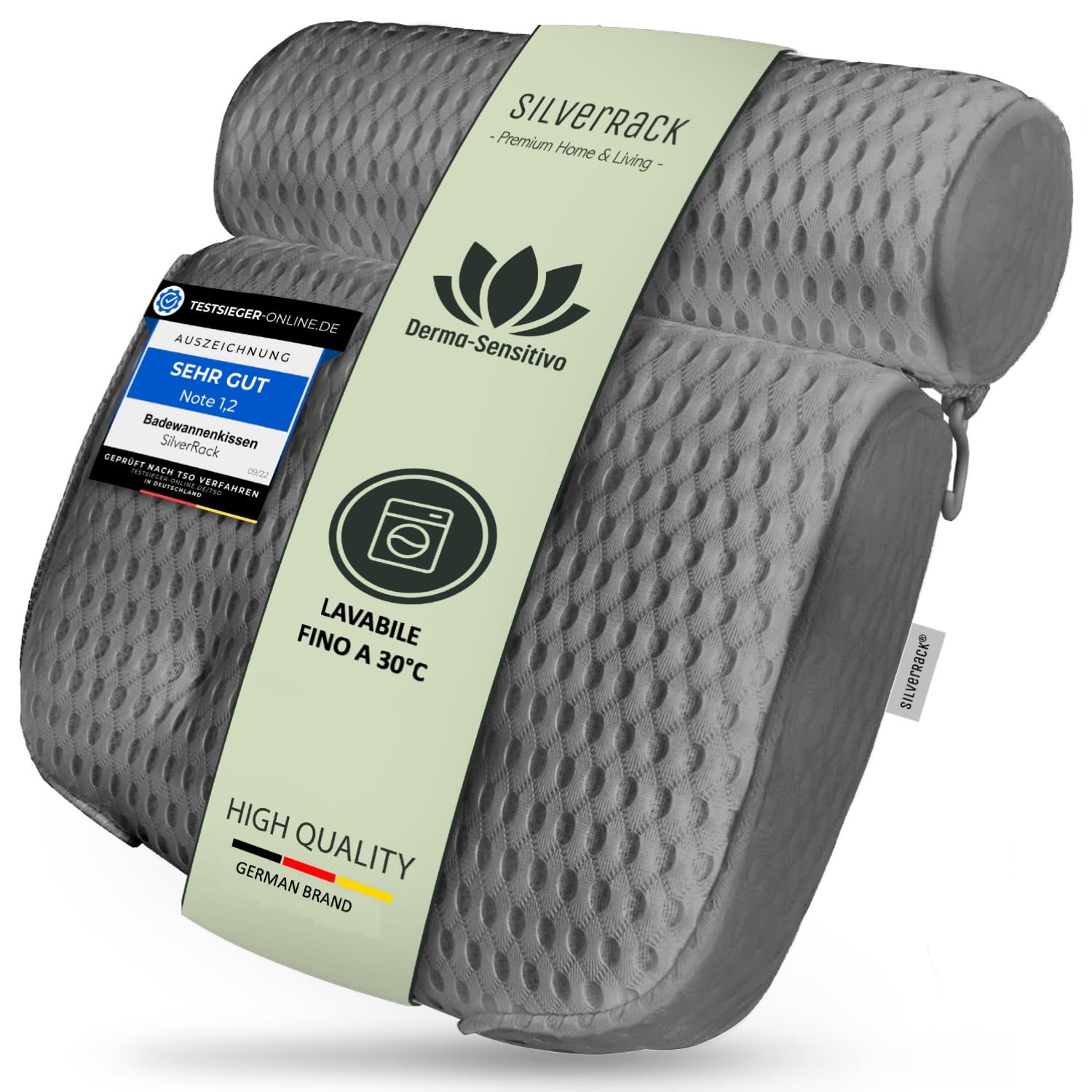 Cuscino Mesh 4d Antiscivolo Supporto Per Collo In Vasca Cuscino Da Bagno, 4D Mesh Cuscino Vasca Da Bagno Con 6 Ventose Antiscivolo, Cuscini Per Vasca Da Bagno Ergonomici, Può Supportare La Testa,Il