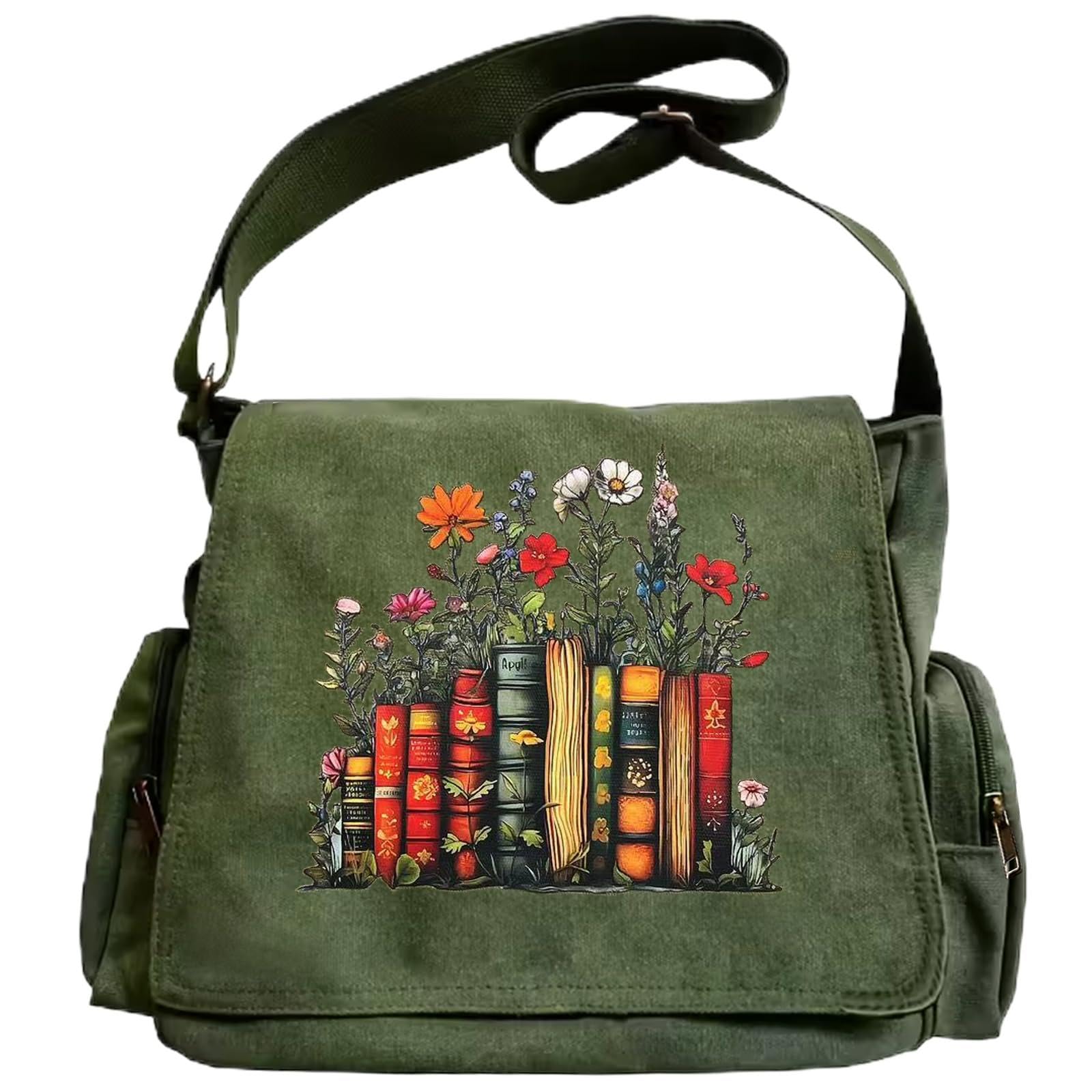 CHICGLOW Personalized Pattern Messenger Bag Cute Canvas Crossbody Bags Women/Men Shoulder Handbags Hobo Purses with Pockets