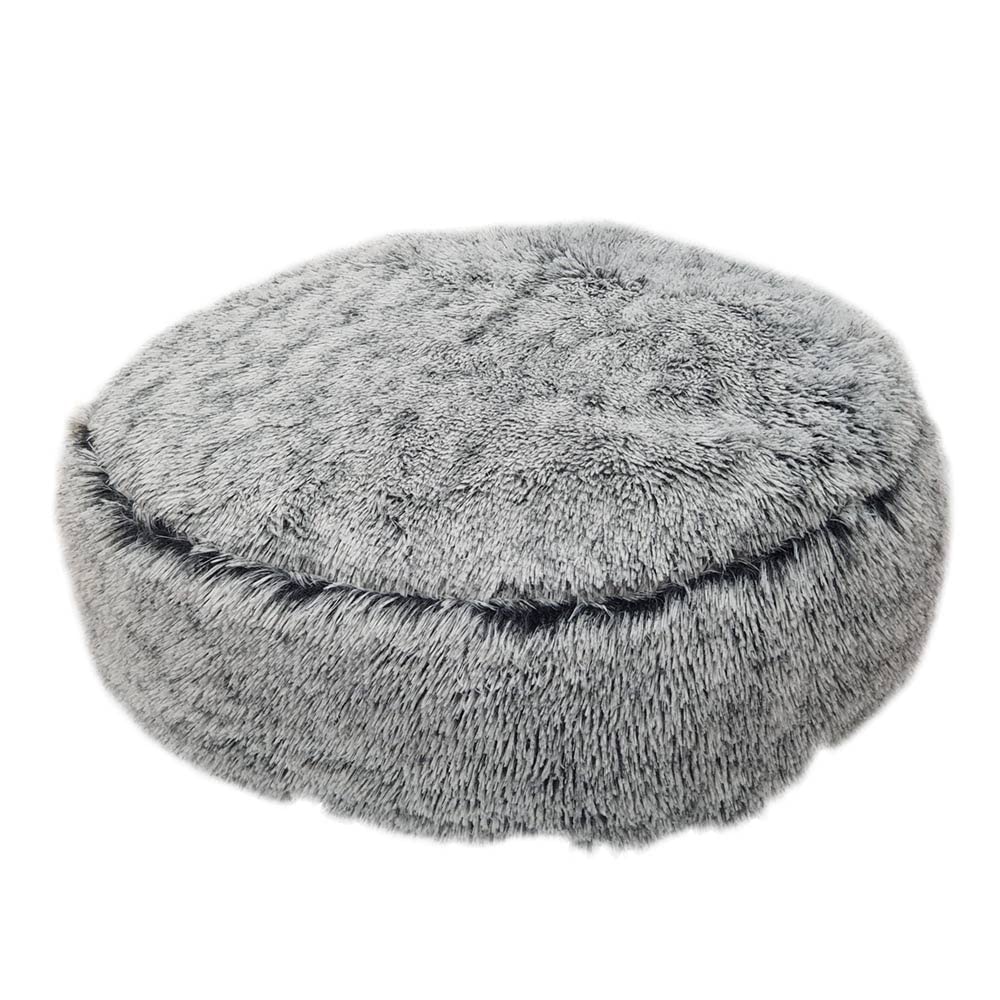 Coussin rond gris Nobby Classic ARES contre le sol froid panier épais 90 x 20 cm grand chien