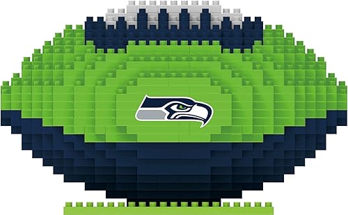 Miniatura 10 de FOCO NFL BRXLZ - Rompecabezas de pelota de fútbol unisex 3D con logotipo del