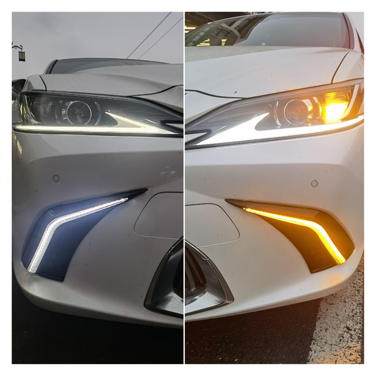 OGRAFF Blocchi luci antinebbia Fari Diurni A LED Per Auto Per ES 2018-2021 2022 Indicatori Di Direzione Gialli Fari Diurni Lampada Di Guida Automatica
