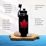 Focus.ed .Vacuum Insulated Water Bottle - Double Walled Stainless Steel to Keep Beverages Hot and Cold - BPA-Free, Durable Metal Water Bottle - 32oz Sports Perfect Thermo, Gym Women and Man
