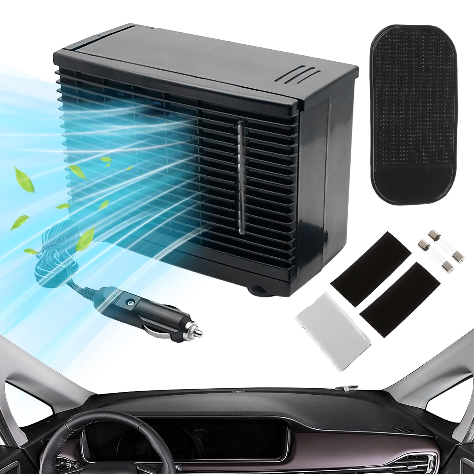 Aire Acondicionado Portátil para Vehículo,Climatizador Automático | Enfriador Evaporativo Agua 12V Para Camión Autocaravana Dormitorio Garaje