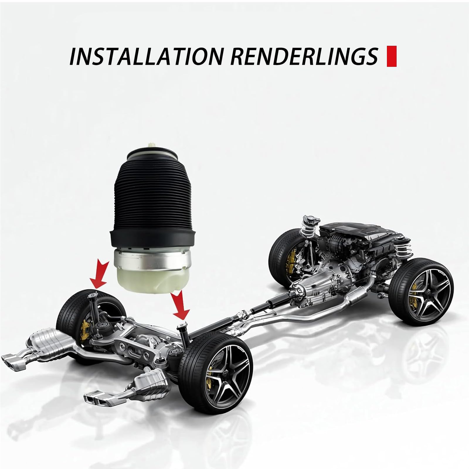 Coppia di sospensioni pneumatiche per asse posteriore compatibile con A6 4F2 C6 Avant 4F5 Allroad 4FH 2.0L-5.2L 2004-2011, ricambio per 4J4000A 4F0616001J01