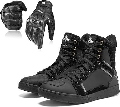 BORLENI Motorcycle Shoes and Motorcycle Gloves