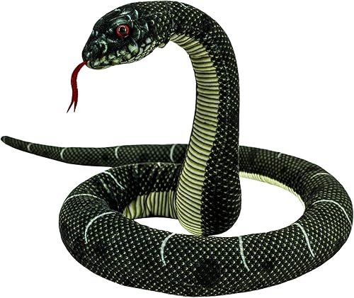Miniatura 9 de YOHAKI Juguete de peluche de serpiente, grande y lavable de 59 pulgadas, enorme juguete de peluche realista, regalo para niños, regalo de fiesta de
