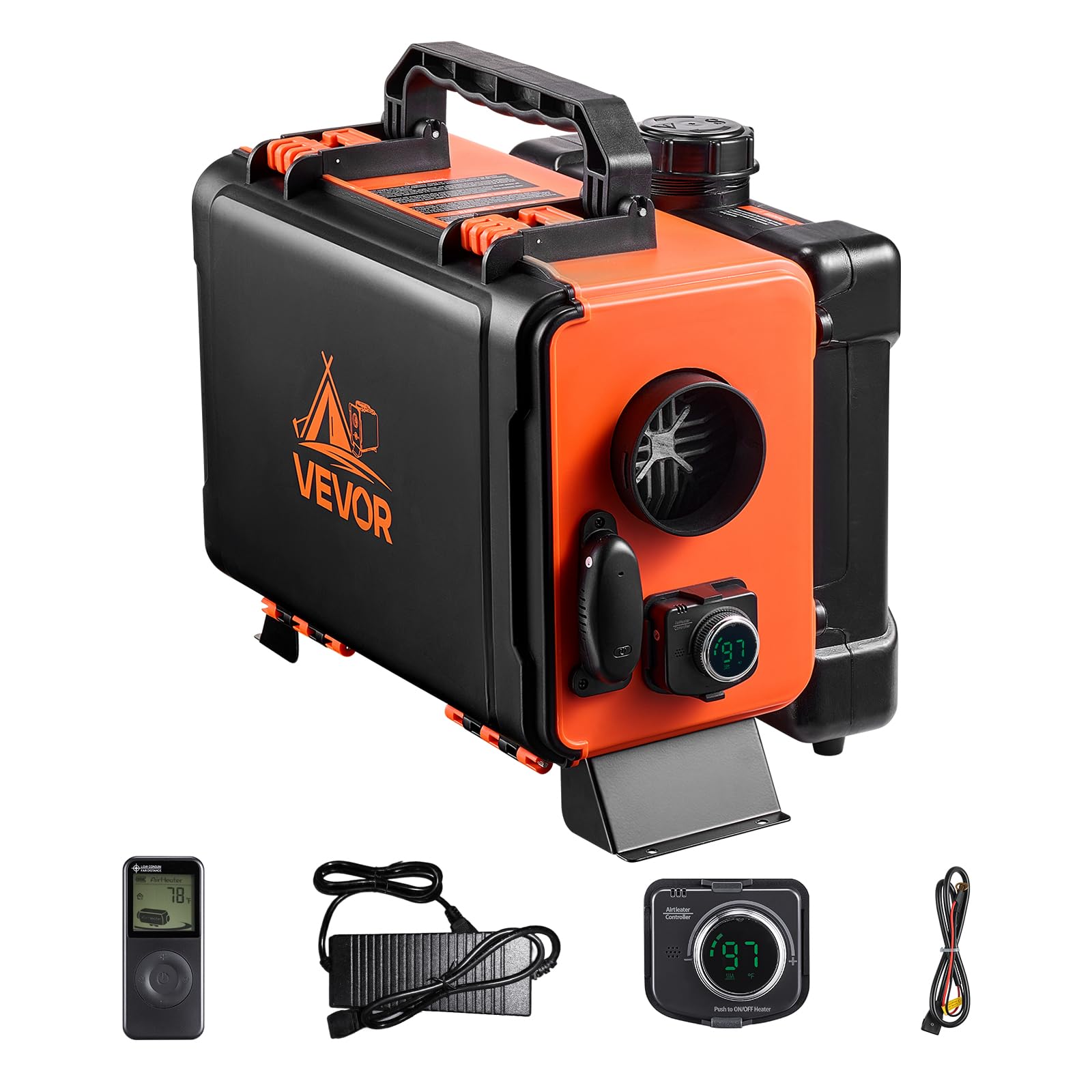 VEVOR Dieselheizung Lufterhitzer 8 kW DC 12 V/24 V tragbare Standheizung (All in One) mit Fernbedienung & LCD-Bildschirm, geringe Geräuschentwicklung, 4,5 L Kraftstofftank für LKW Wohnmobile