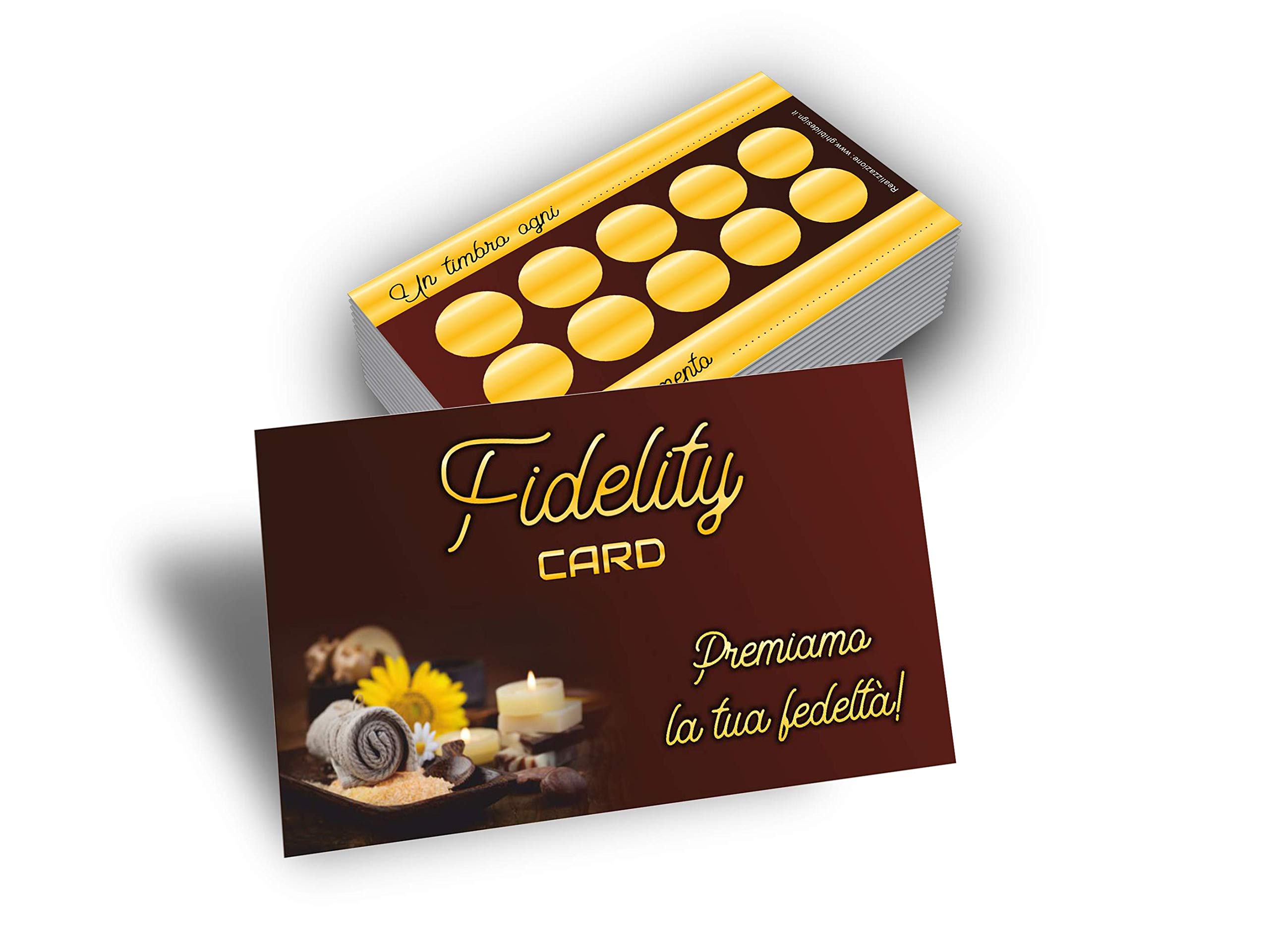 Tessere Fedeltà Per Gelateria - Con Bollini Adesivi Colorati, Confezione Da 50 Pezzi - Foto 7