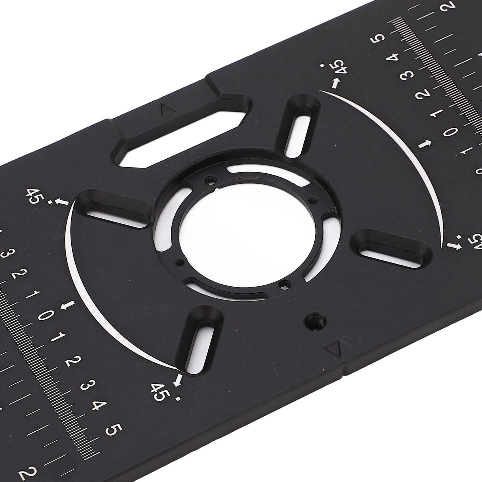 Soporte de ranura de fresado de enrutador, máquina cortadora de tableros Fl-IP, placa de inserción de mesa de enrutador de aluminio para carpintería, herramienta de plantilla de gabinete ajustable,