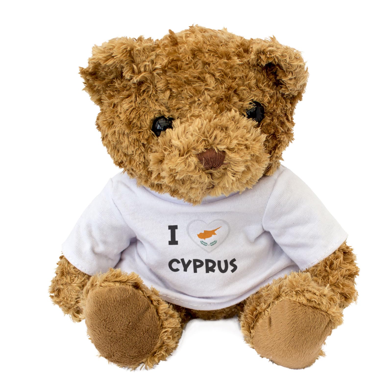 Big Red Egg I LOVE CYPRUS FLAG - Teddy Bear - Cute Soft Cuddly Adorable - Gift Present, Brown - Image 2