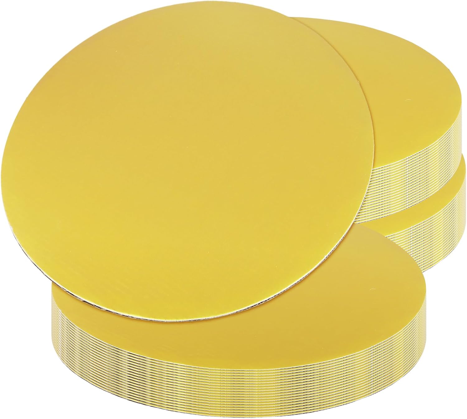 SHEUTSAN ゴールドケーキボード、12インチ円形、60ピース、パーティーウェディングデコレーション