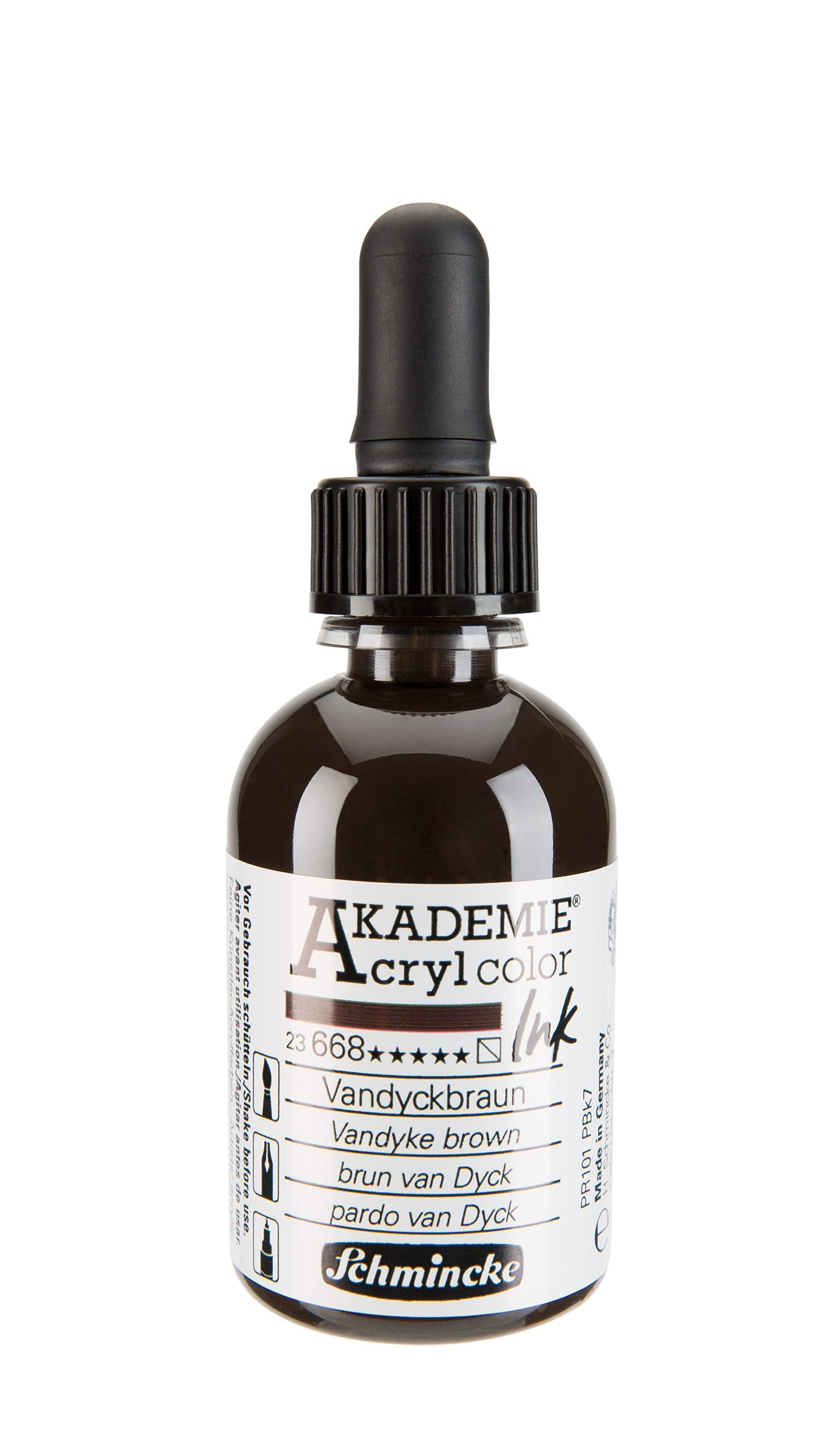 Schmincke Akademie Akrilik Mürekkep 50 ml 668 Vandyke Brown
