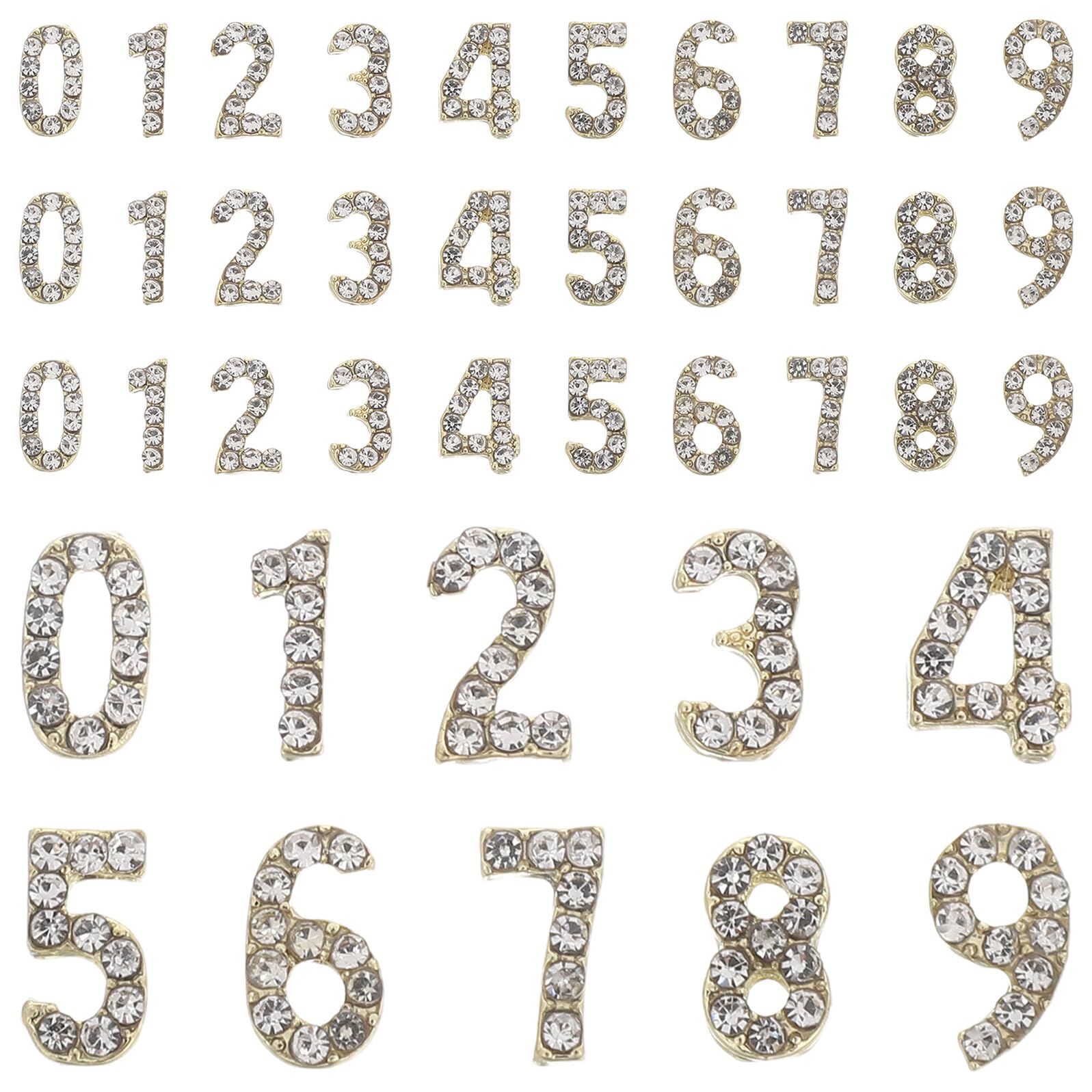 Angoily Set 100 Ciondoli Numerici per Unghie Strass Lucidi Decorazioni Nail Art Retro Piatto in Argento Accessori Fai da Te per Manicure Brillanti e Personalizzate