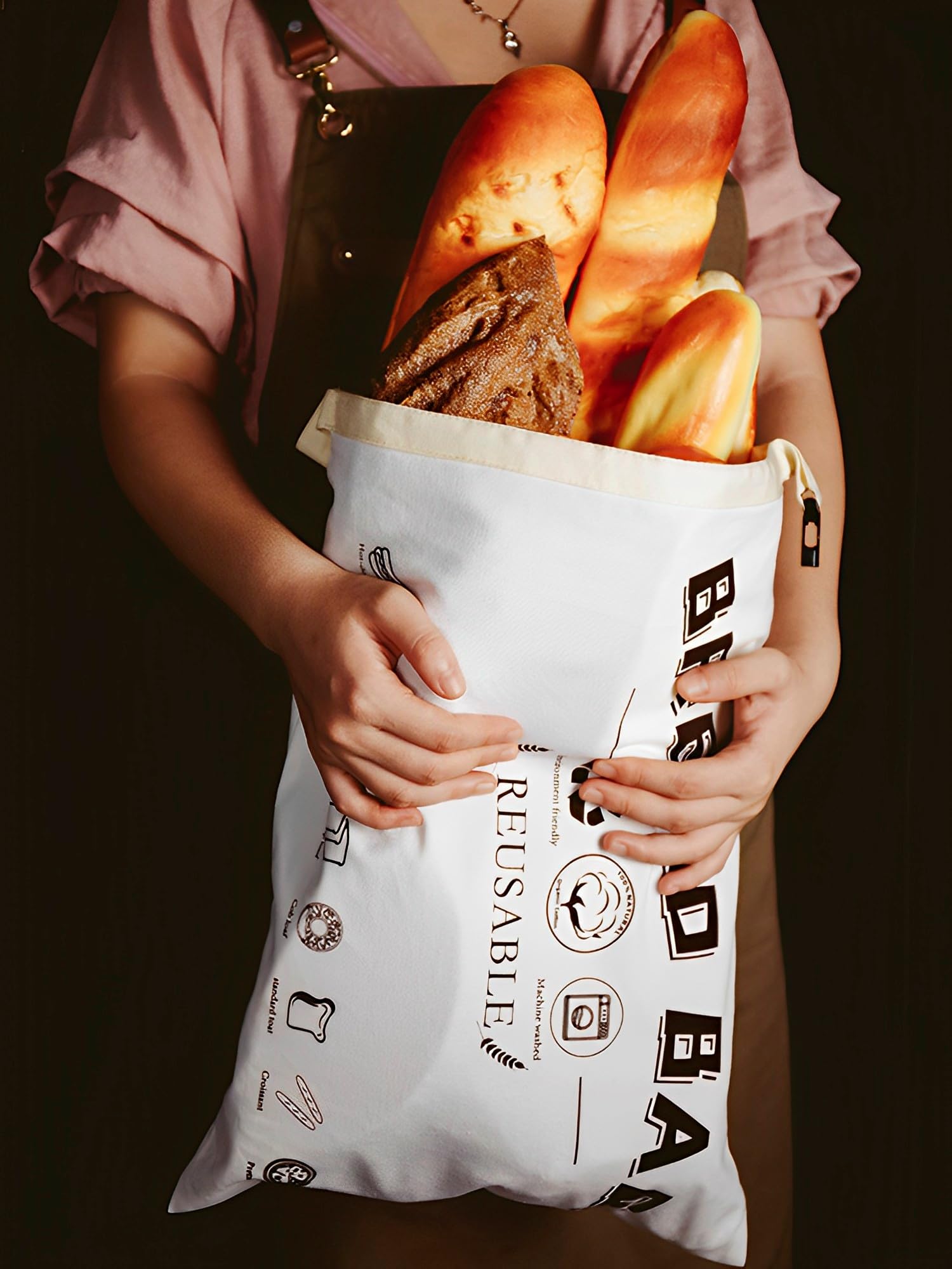 Scatole portaoggetti con coperchi 2 Pezzi Sacchetti ecologici con Doppio Rivestimento Cibo Fatto in casa Panini per Hot Dog Bagel