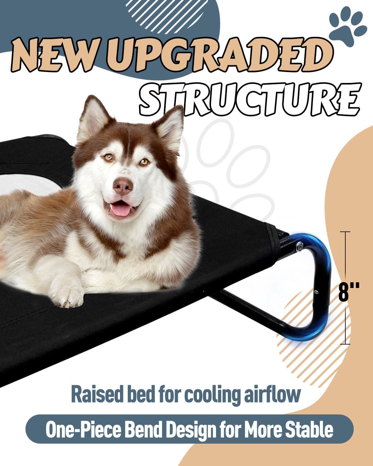 review Cooling Elevated Dog Bed, 43