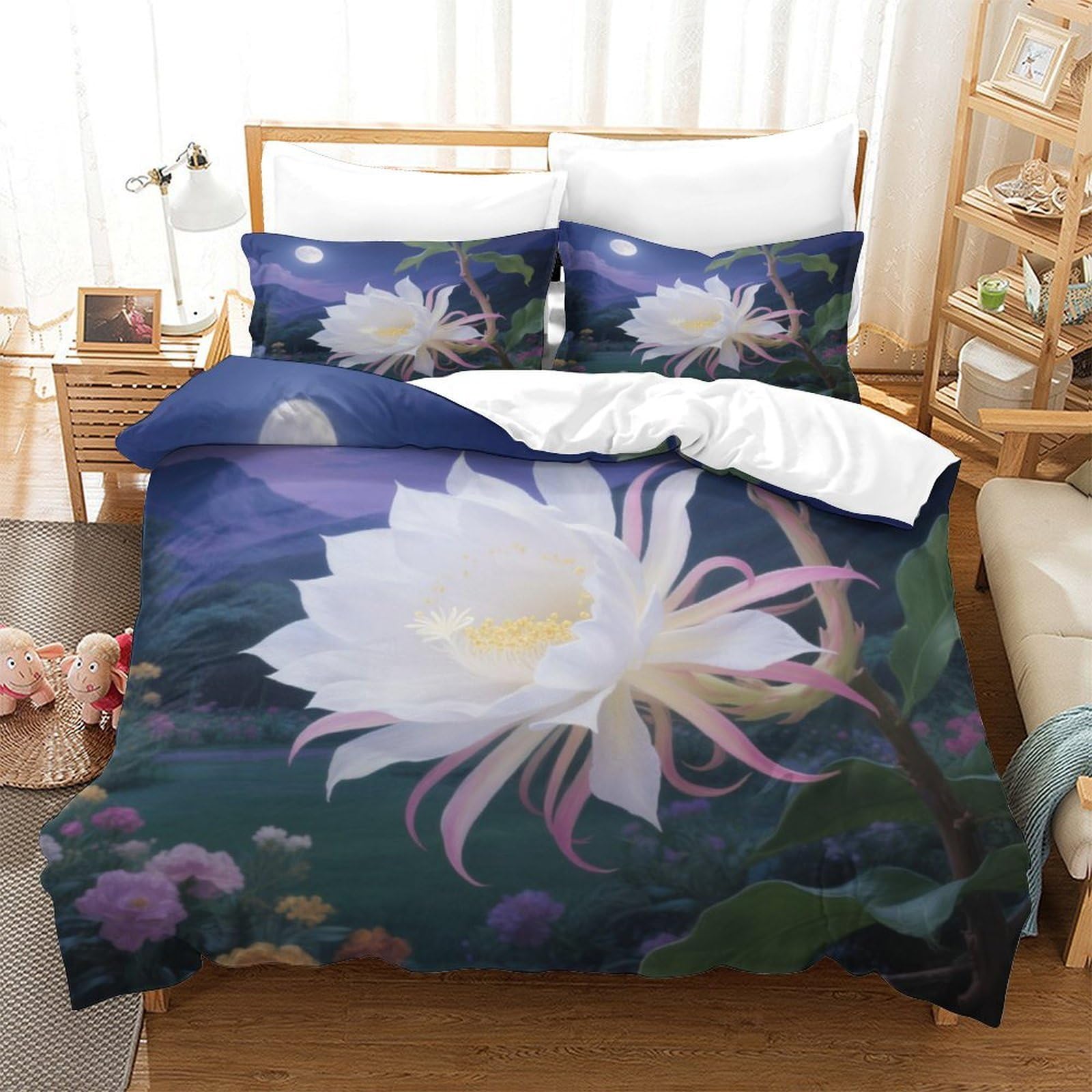 Parure de lit Épiphylle 3D housse couette 260x220 cm pour chambre ado et enfant