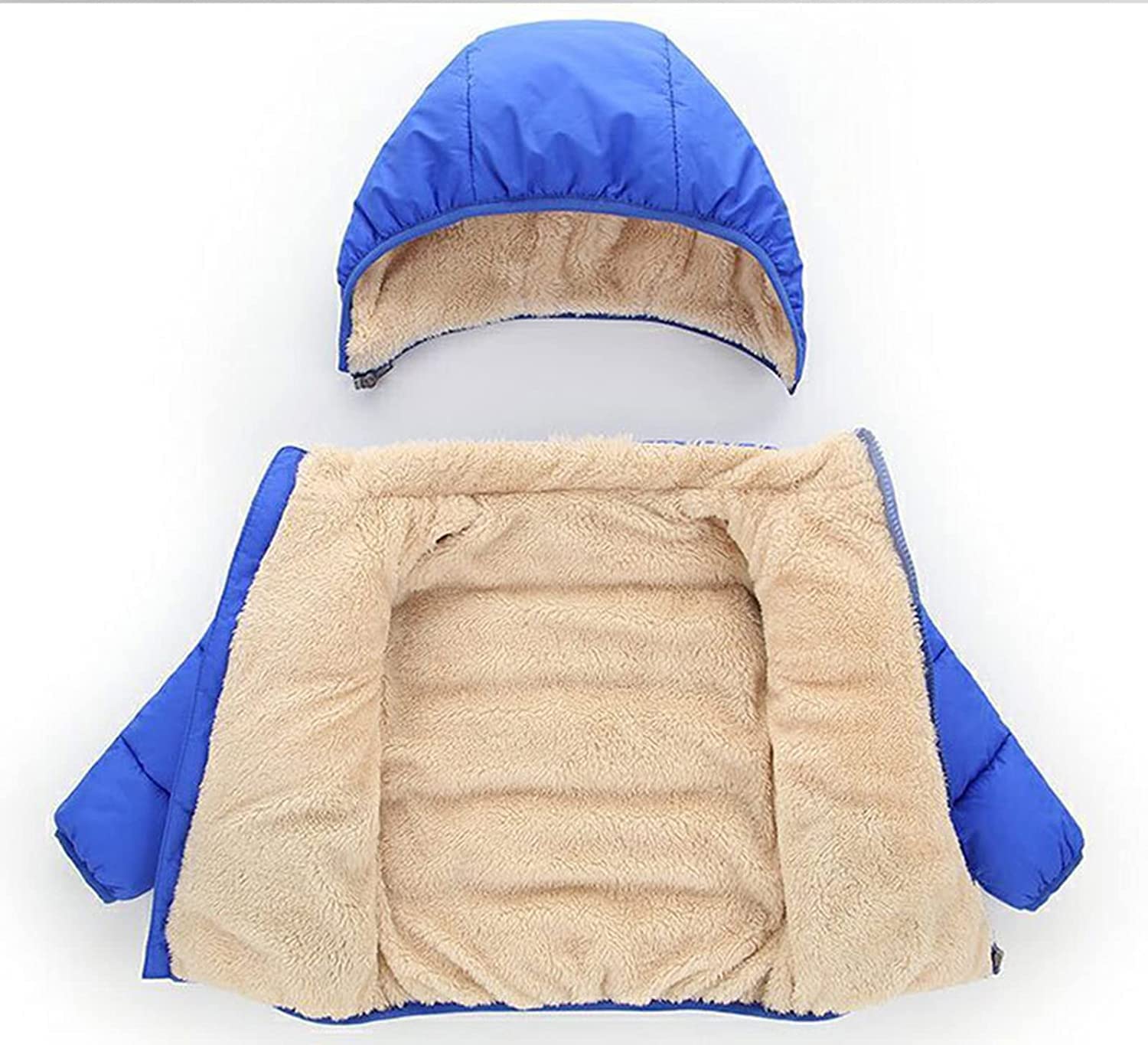 Chaqueta de bebé niños y niñas Chaqueta de Invierno Abajo Abrigo Orejas de Oso con Capucha Chaqueta de Lana Dibujos Animados niños Engrosada Ropa Exterior