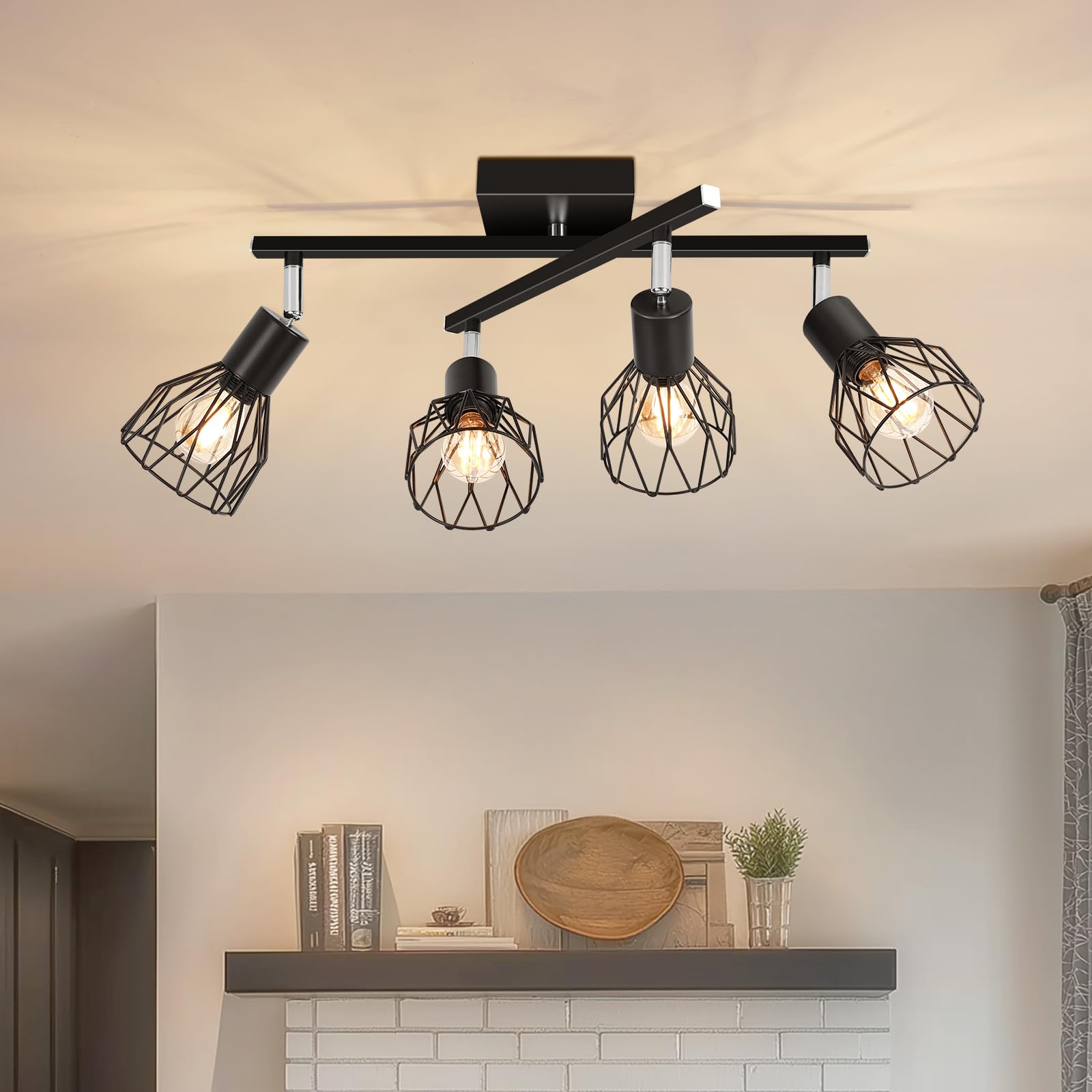 ZMH Faretto da soffitto 3 lampadine Faretto da soffitto vintage