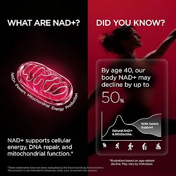 NAD+ Supplement for Women - NMN Alternative with -NAD+, Trans-Resveratrol, CoQ10, D-Ribose - Promotes Cellular Renewal, Energy, and Radiant Skin Health - 60 Capsules Advanced