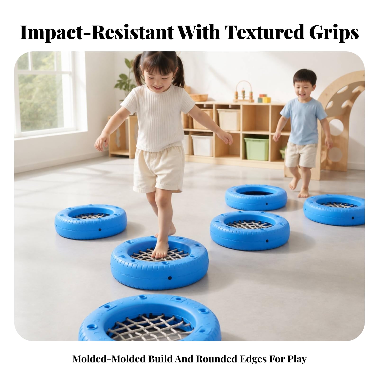 Spielreifen mit Seilnetz Sicher Sitzreifen mit Drainagelöchern geruchlos Gartenspielreifen für, Gartenbesitzer,