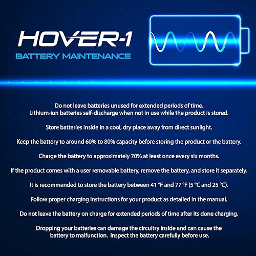 Miniatura 6 de Hover-1 Rocket Electric Self-Balancing Hoverboard with 6.5 LED Light-Up Wheels, Dual 160W Motors, 7 mph Max Speed, and 3 Miles Max Range