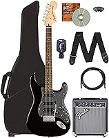 Vista 69 de Fender Squier Affinity Stratocaster - Paquete azul Lake Placid con amplificador Frontman 10G, estuche, afinador, cable de instrumento, correa, púas