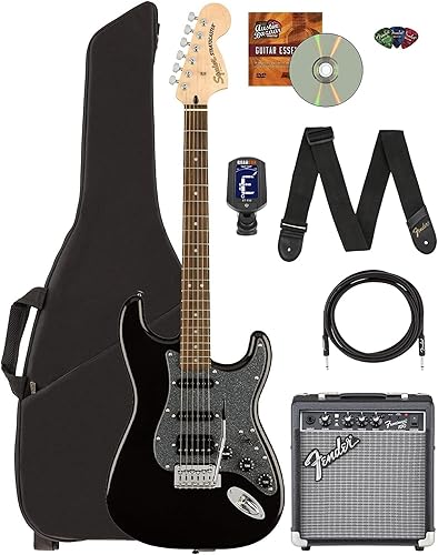 Miniatura 69 de Fender Squier Affinity Stratocaster - Paquete azul Lake Placid con amplificador Frontman 10G, estuche, afinador, cable de instrumento, correa, púas