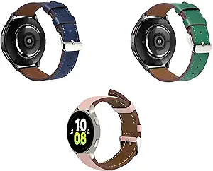 22mm Premium Italy Leather Watch Bands Compatible with Samsung Watch 3 45mm,Galaxy 46mm, Gear S3 Frontier, Quick Release Wear-resistant Leather Watch Straps Three bundled products