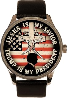 Jesus is My Saviour, Trump is My President. Donald Trump for Christians Solid Brass Collectible Watch