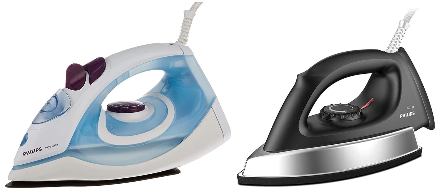 Buy Philips GC1905 1440Watt Steam Iron with Spray (Blue) & GC181 Heavy
