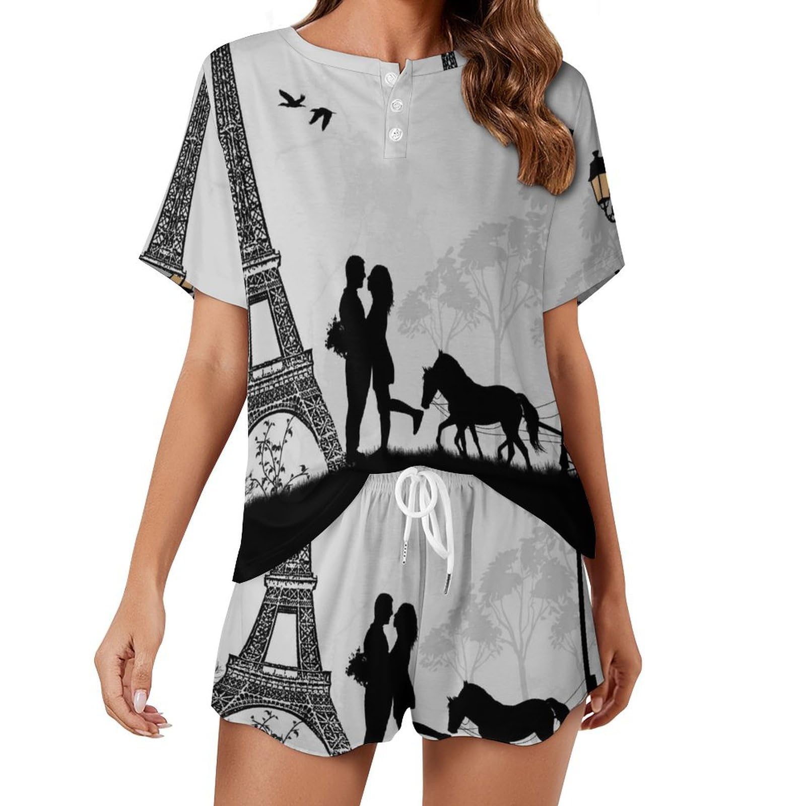 Ensemble de pyjama pour femme élimine la chaleur nocturne - 8