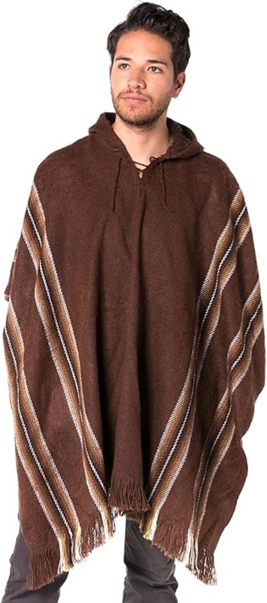 Alpaca Poncho Clint Eastwood Poncho Mexican Poncho Poncho Men Ponchos Adult Western Poncho Pancho, Brown, M